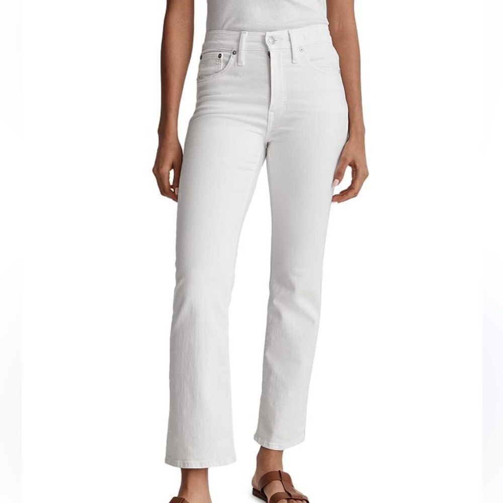 Madewell Mid-Rise Kick Out Jeans 24 Pure White
